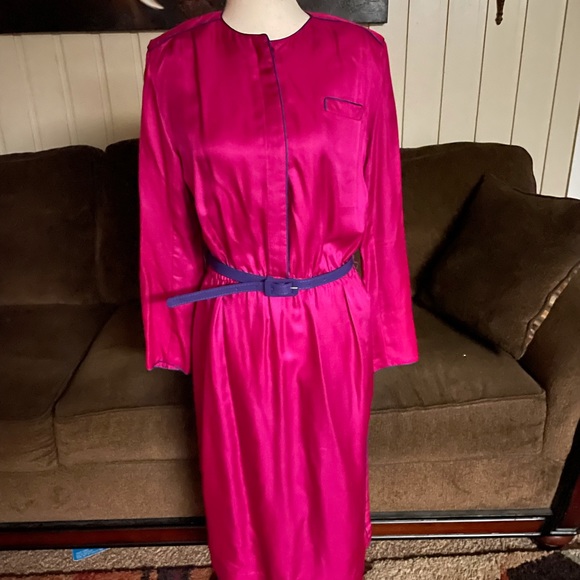 Margaret’s • Lubbock, T.X. • Vintage • 1950’s • Dress • Purple • Size 10 • Dress - Picture 3 of 10